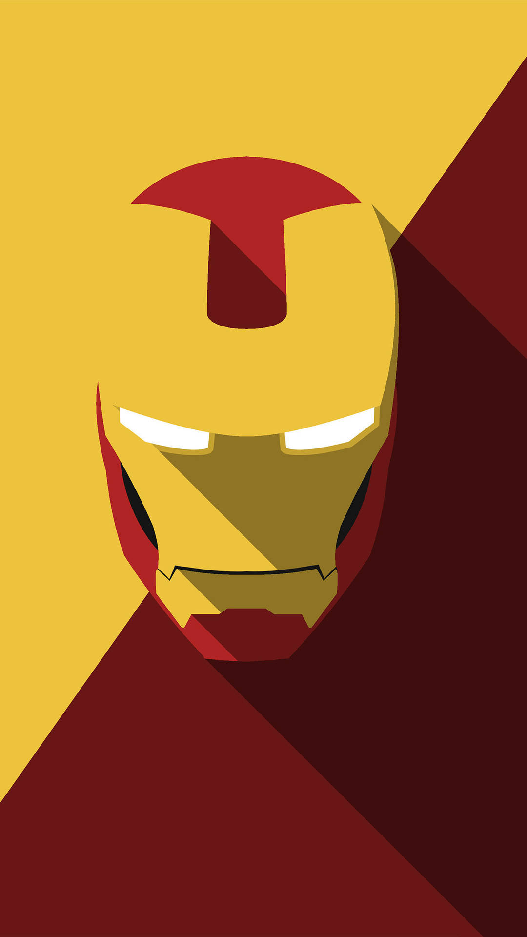 Minimalistisk Kunst Vektor Superhelt Iron Man Scene Wallpaper