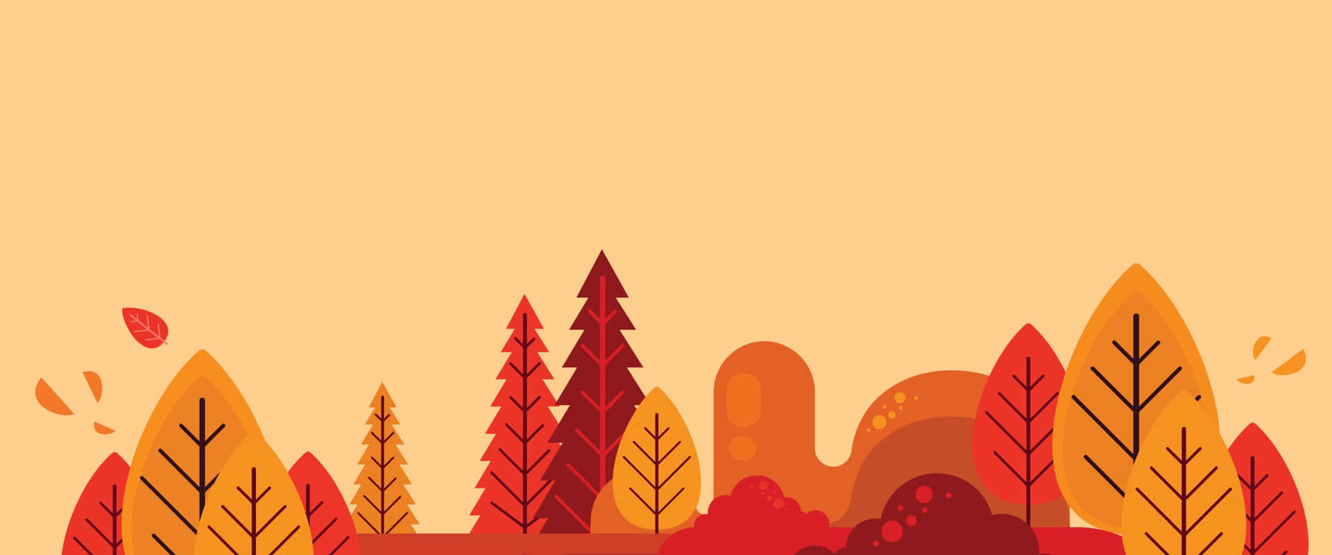 Herbstbäumeim Wald Wallpaper