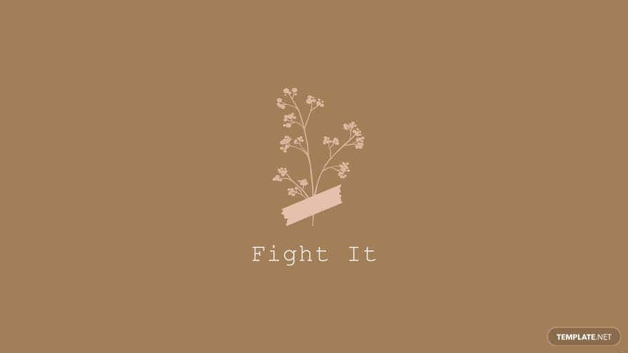 fight it logo - a pink flower with a ribbon Wallpaper