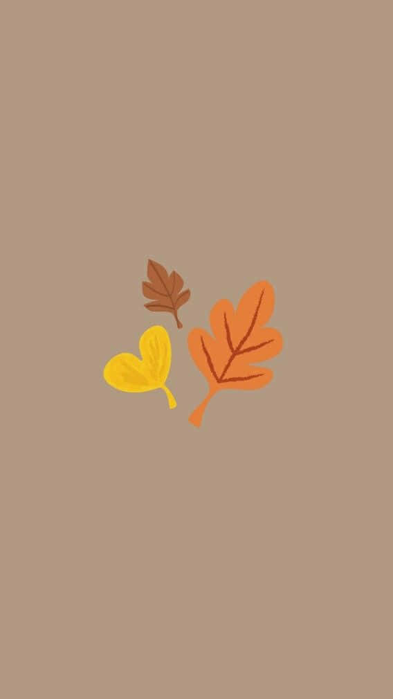 Nyd minimalistisk skønhed af efterårets blade Wallpaper