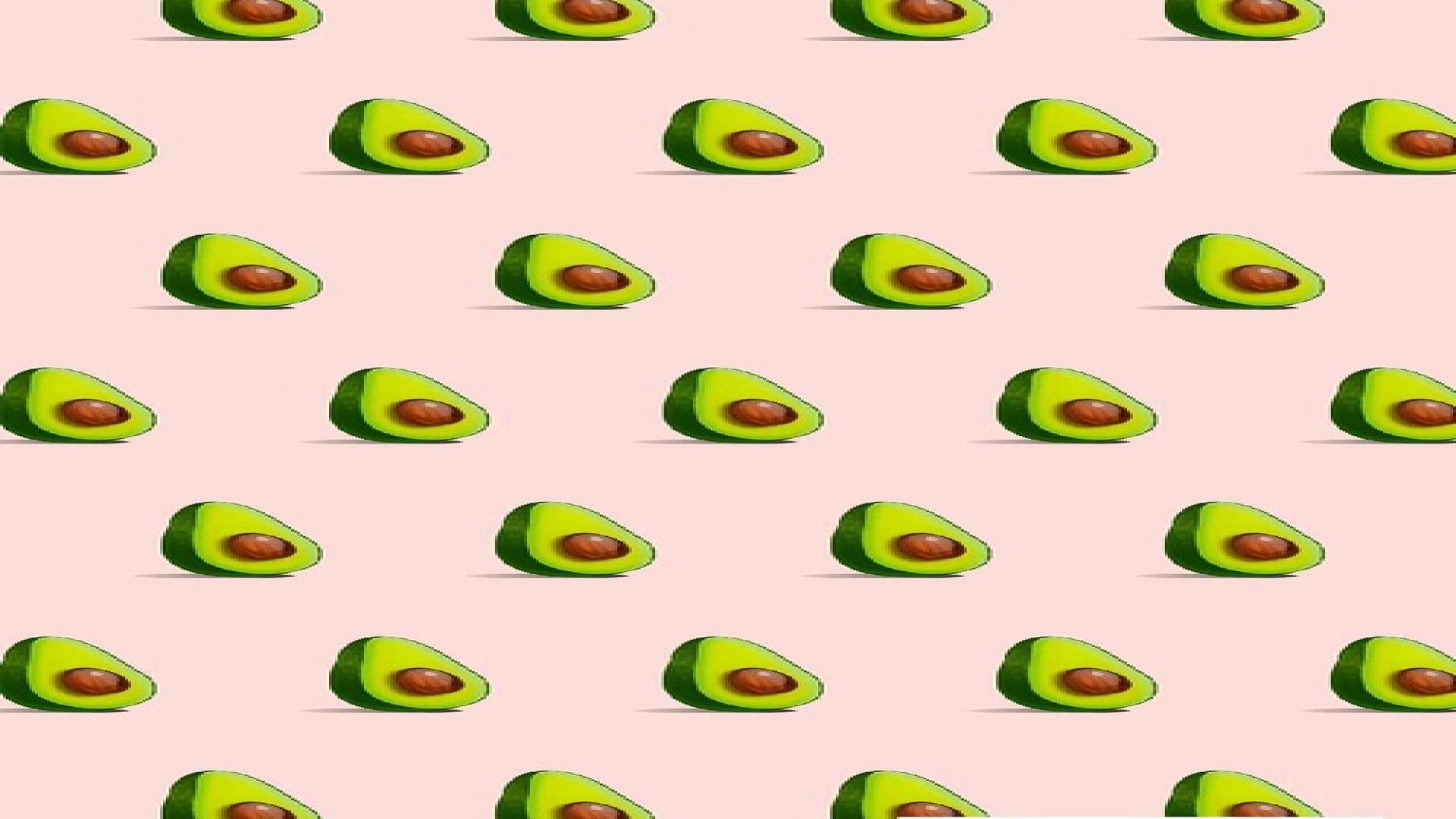 Minimalist Avocado Fruit Horizontal Patterns Digital Art Wallpaper
