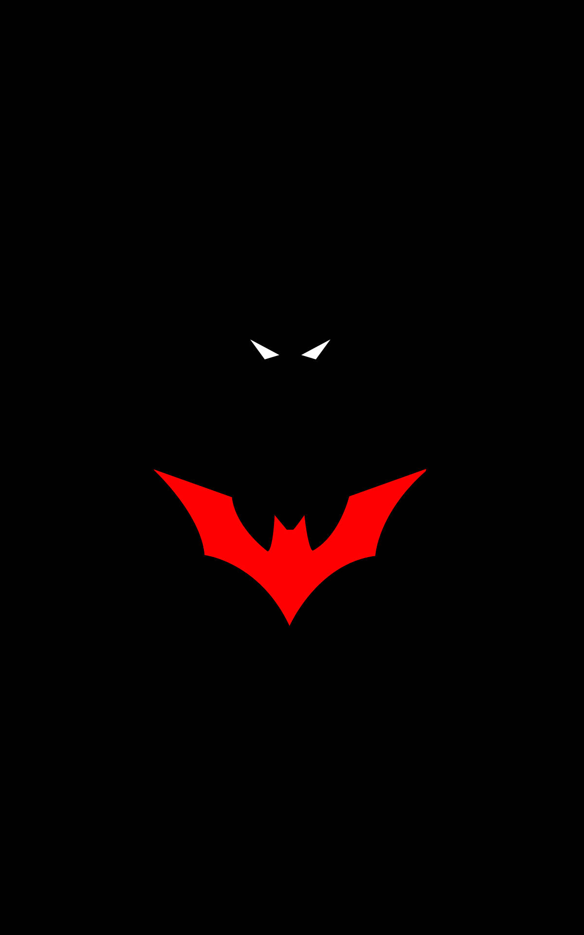 Minimalist Batman Symbol Illustration iPhone Wallpaper