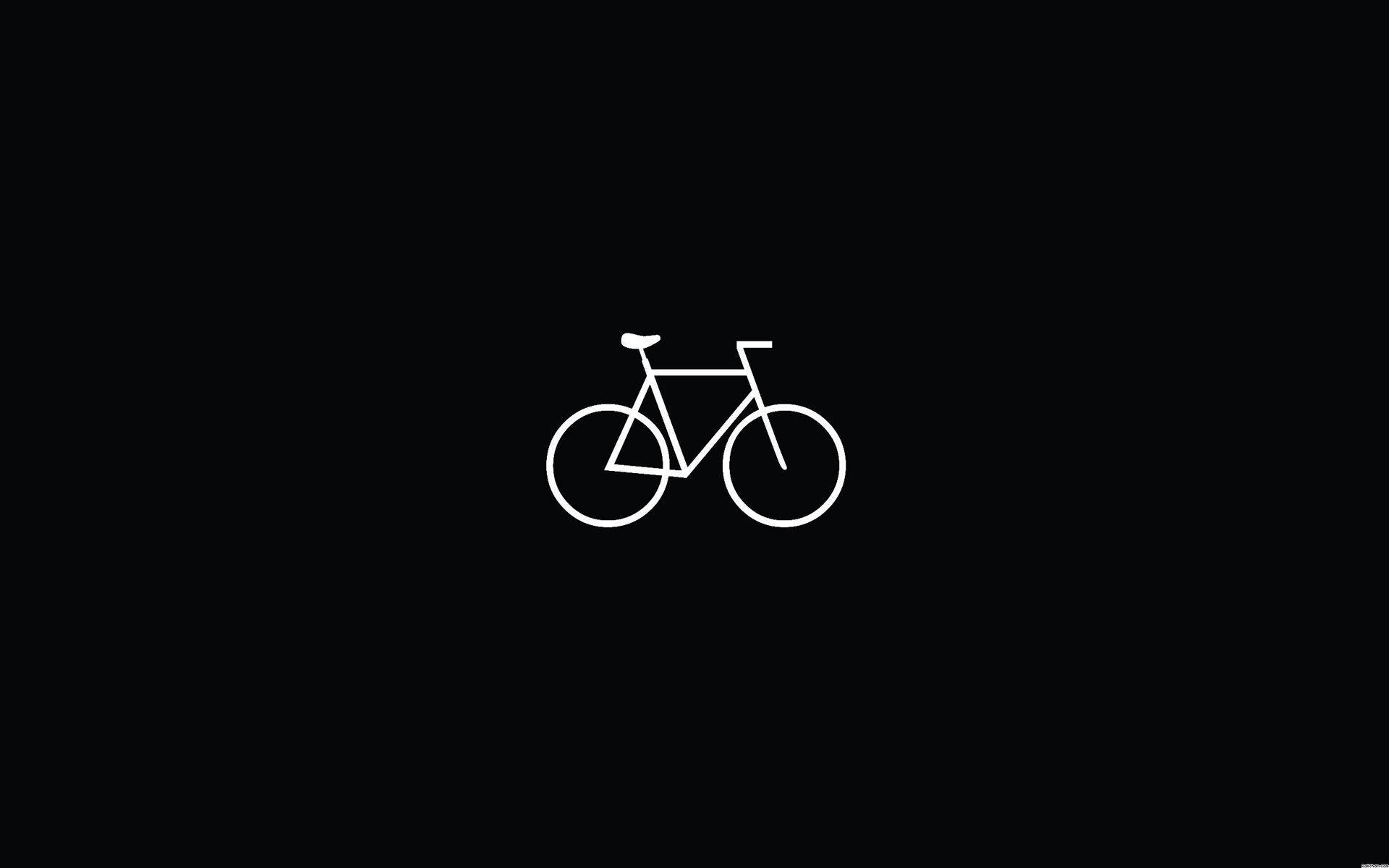 Minimalist Bicycle Icon Wallpaper