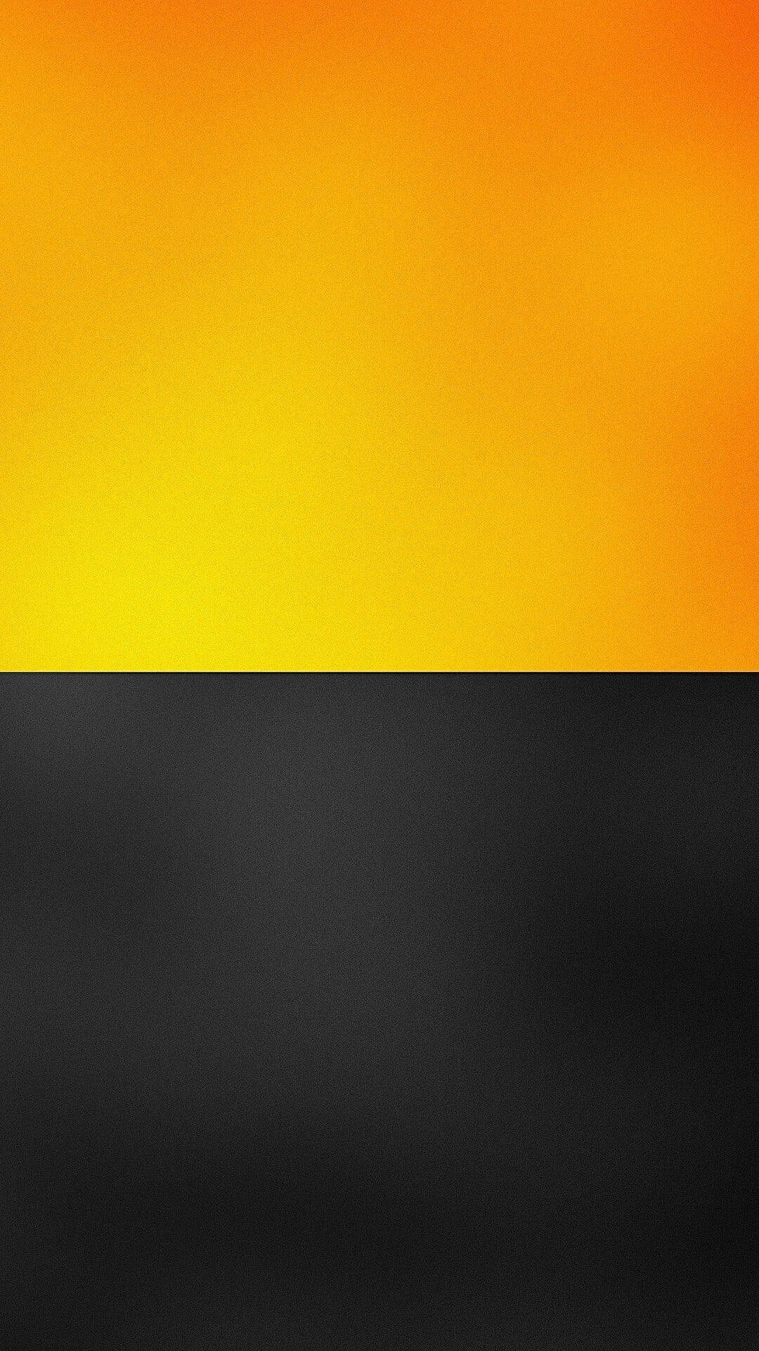 Minimalistisk sort og gul HD iPhone Wallpaper Wallpaper