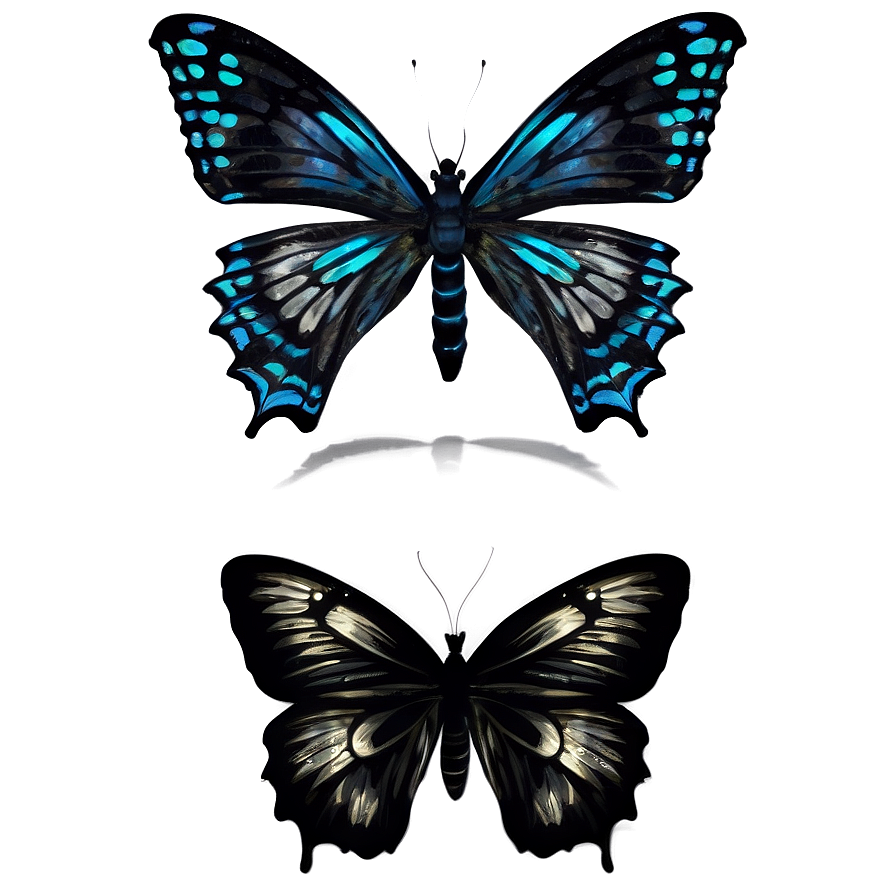 Minimalist Black Butterfly Png Heh13 PNG