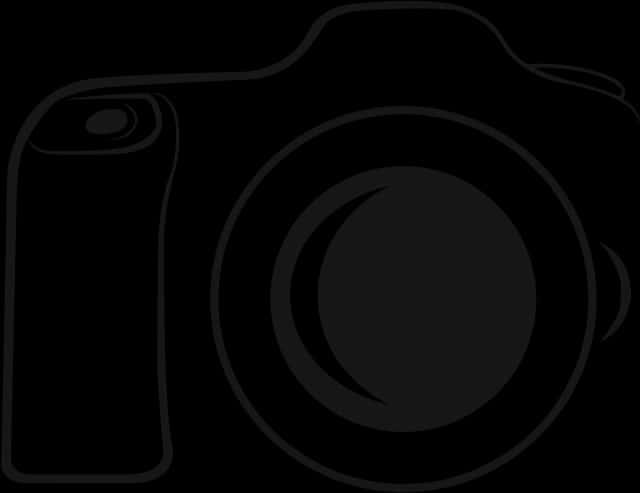 Minimalist Black Camera Logo PNG