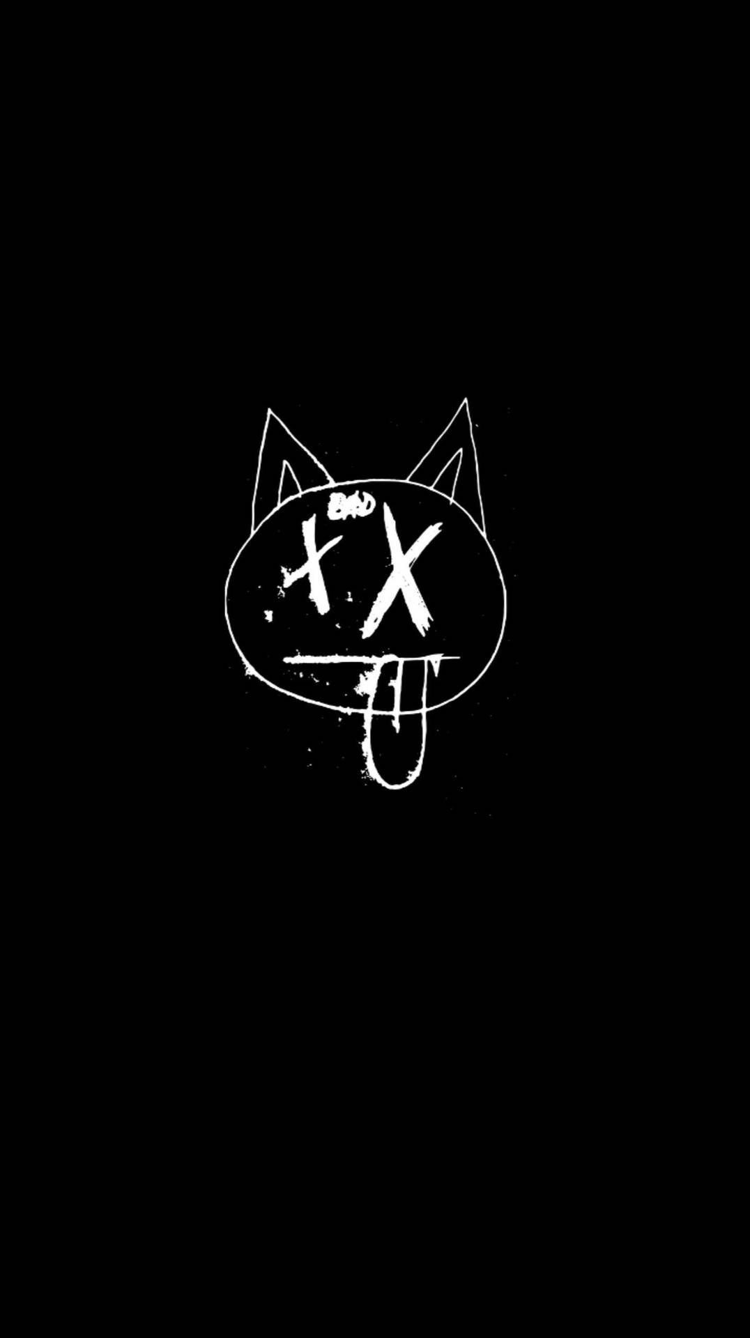 Minimalist Black Cat Emo