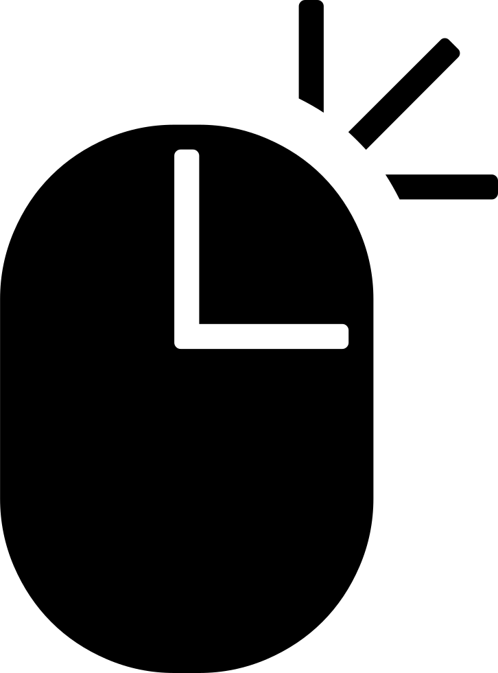 Minimalist Black Clock Icon PNG