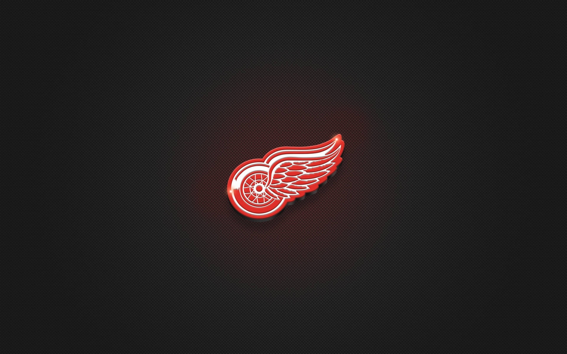 Minimalistisk sort Detroit Red Wings Logo Tapet Wallpaper