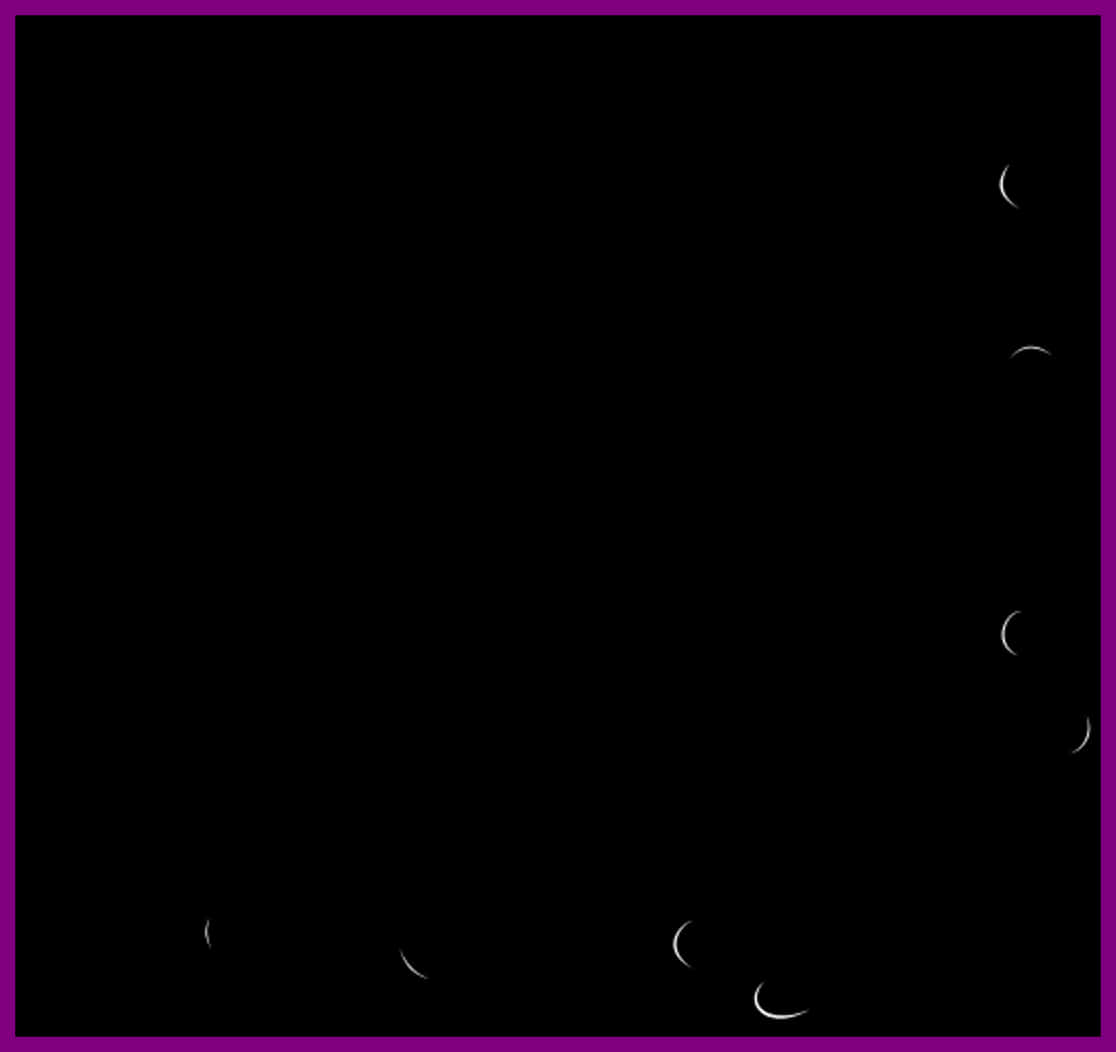 Minimalist Black Framewith Crescent Moons PNG
