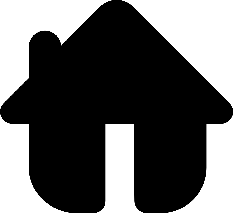 Minimalist Black House Icon PNG