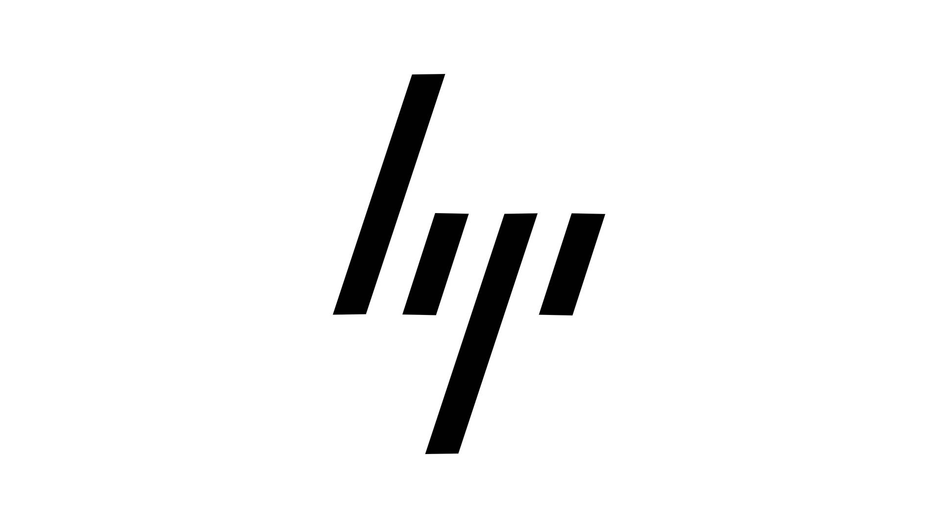 Minimalist Black Hp Laptop Logo