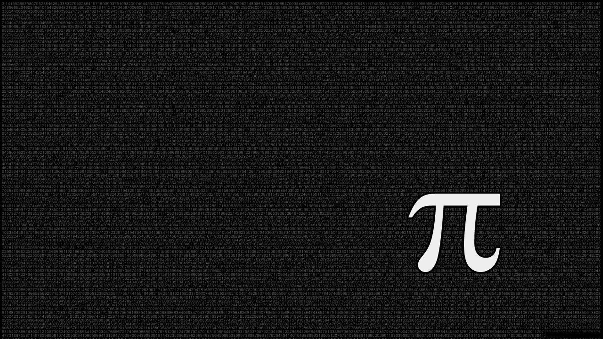 Minimalist Black Math Pi Wallpaper