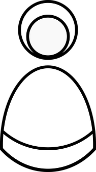 Minimalist Blackand White User Icon PNG