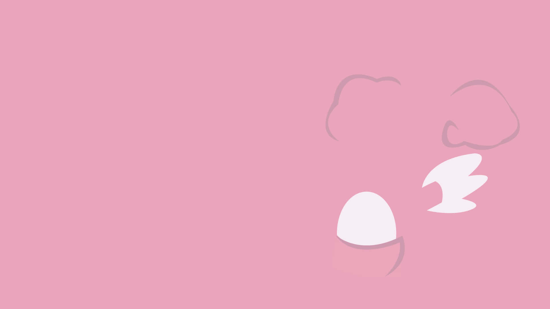 Minimalist Blissey Wing And Egg Wallpaper