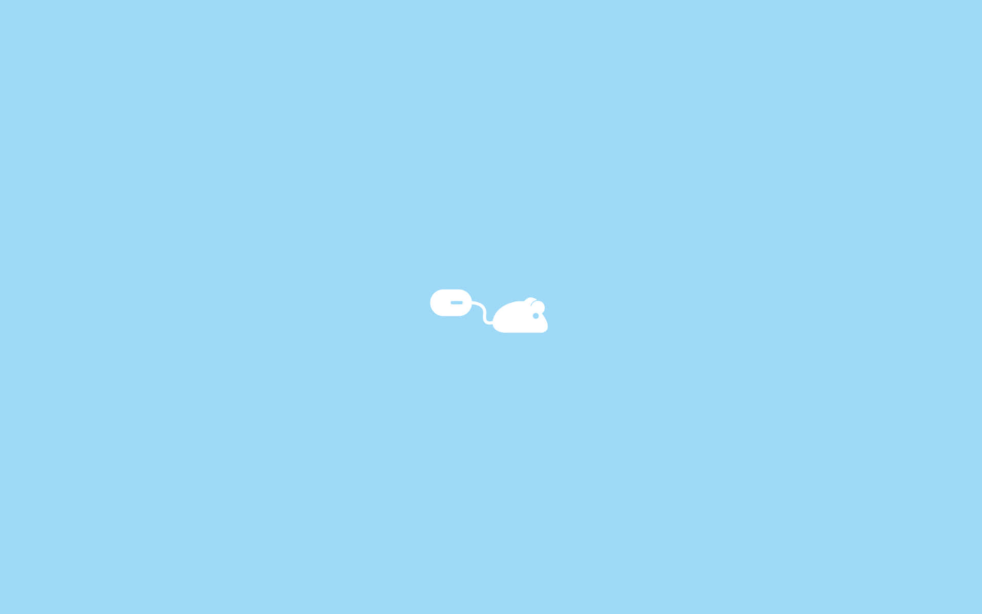 The clean and tranquil blue of a minimalist landscape. Wallpaper