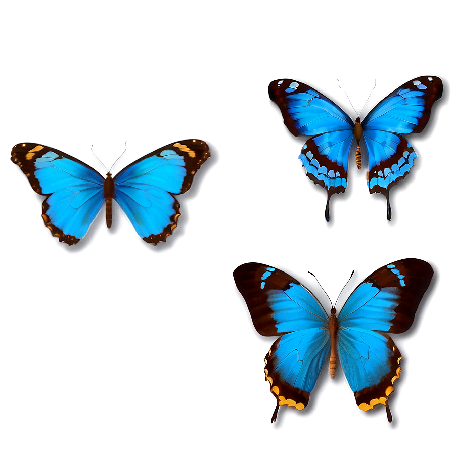 Minimalist Blue Butterflies Png 49 PNG