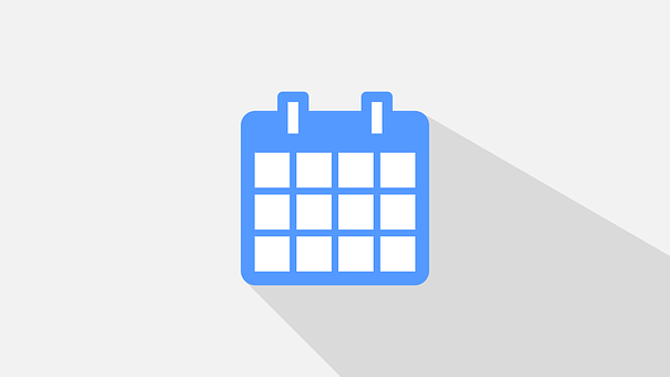 Minimalist Blue Calendar Icon PNG