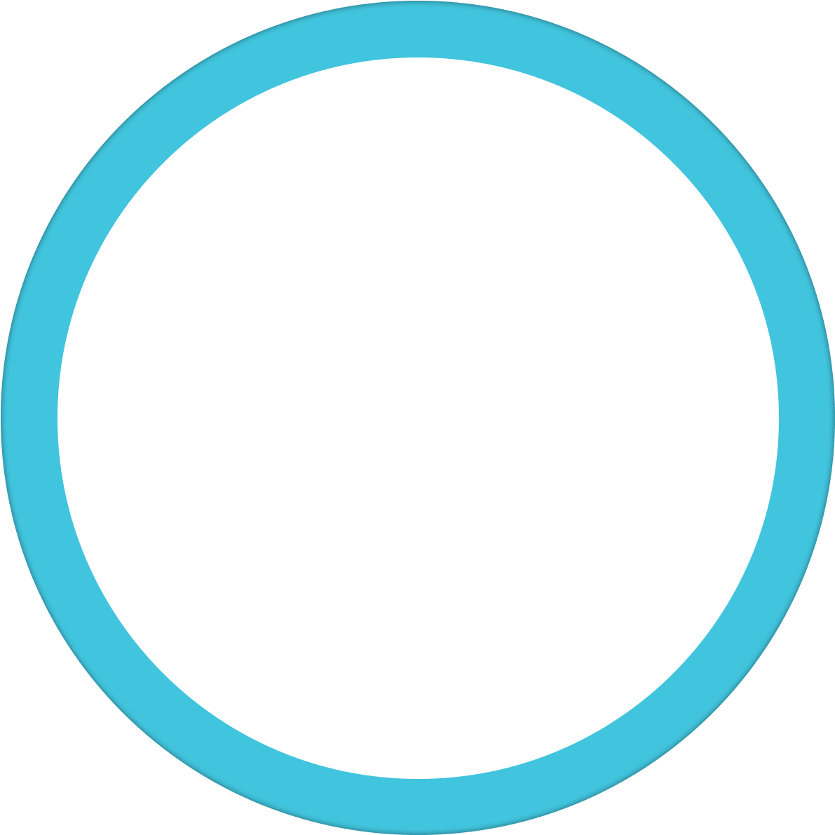 Minimalist Blue Circle Design PNG