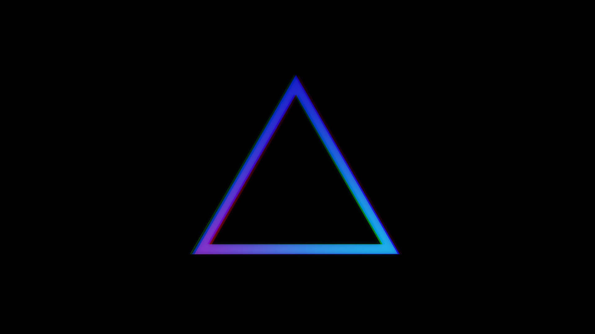Minimalist Blue Equilateral Triangle Wallpaper