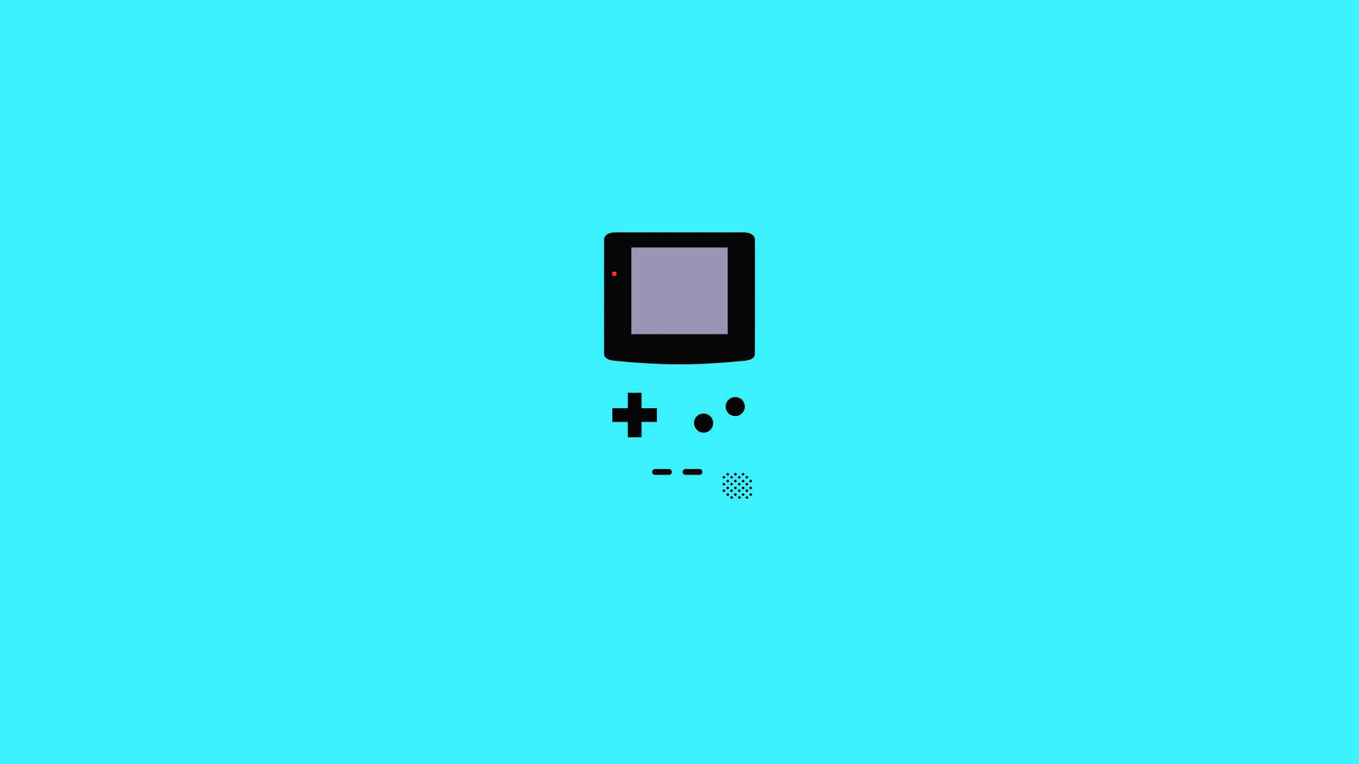 Arteminimalista En Color Azul Game Boy Color. Fondo de pantalla