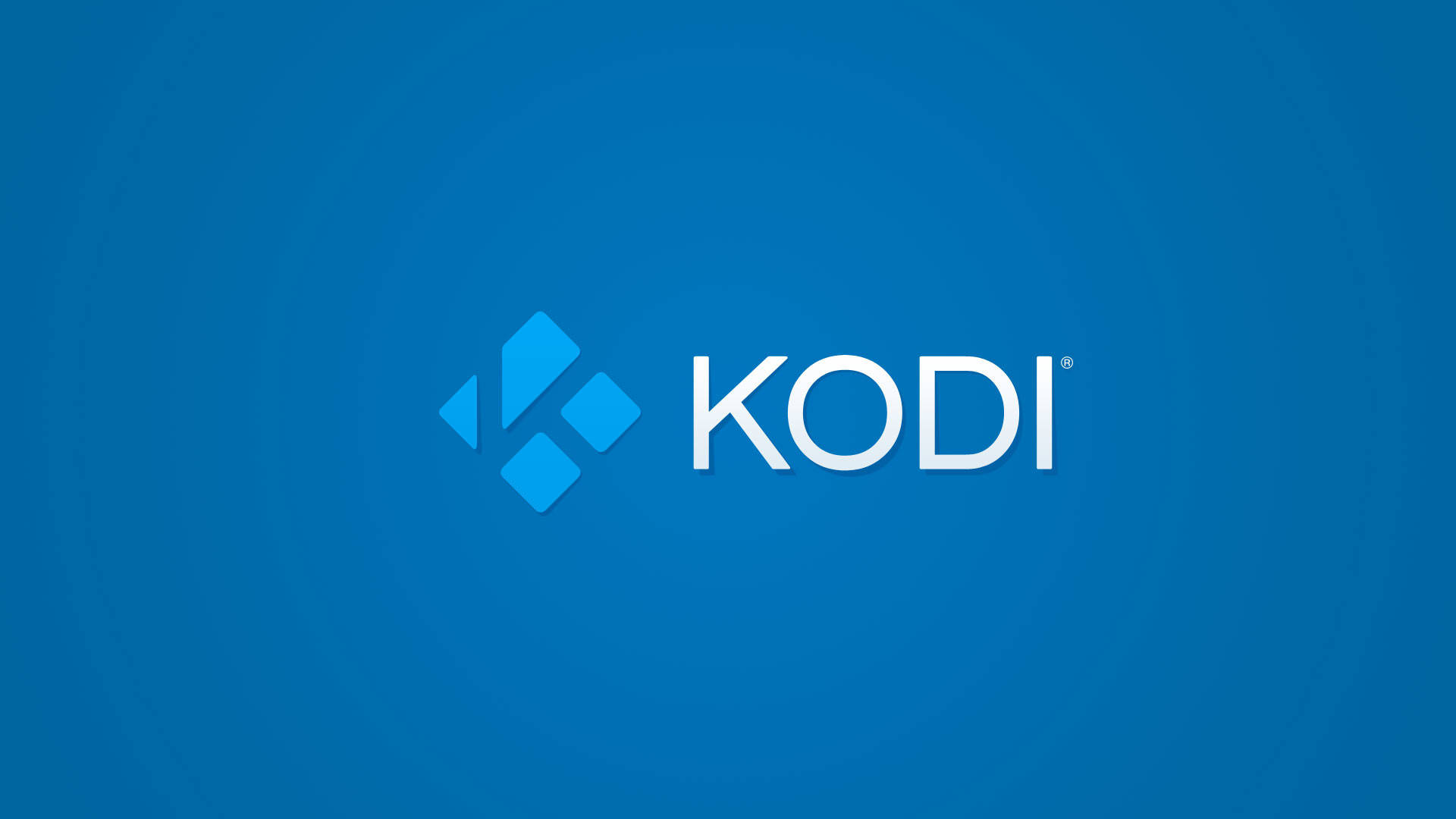 Minimalist Blue Kodi Logo Wallpaper
