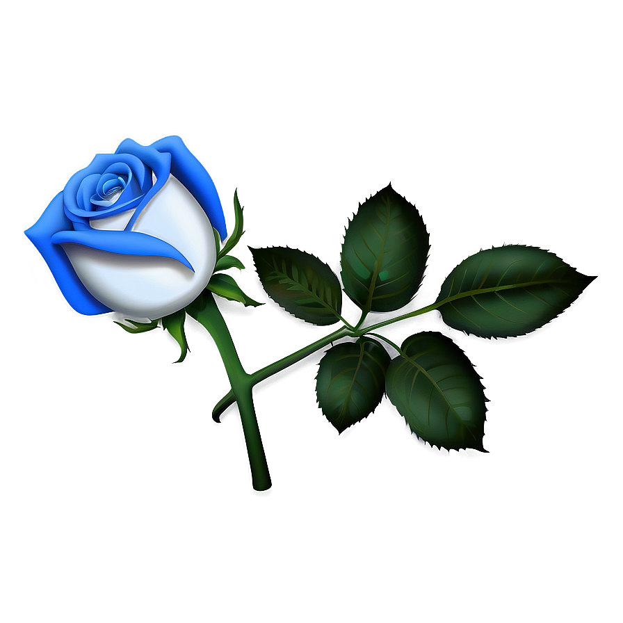 Minimalist Blue Rose Png Lbq PNG