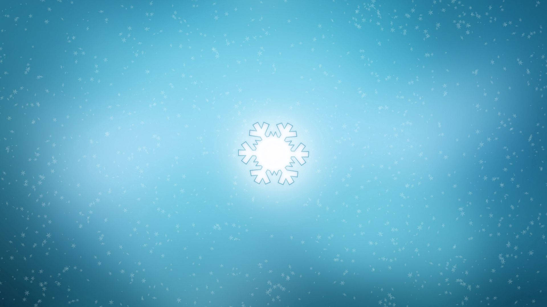 Minimalist Blue Snowflake