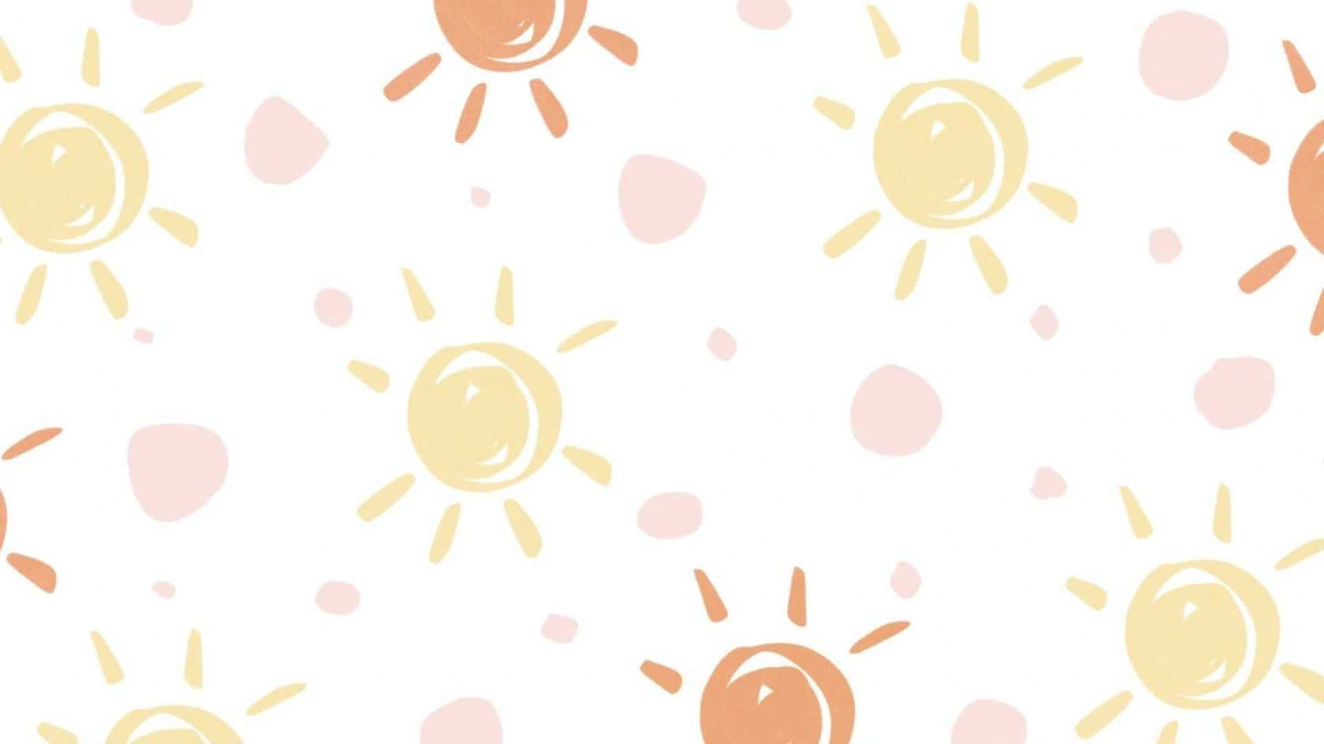 Minimalist Boho Sun Pattern Desktop Background Wallpaper