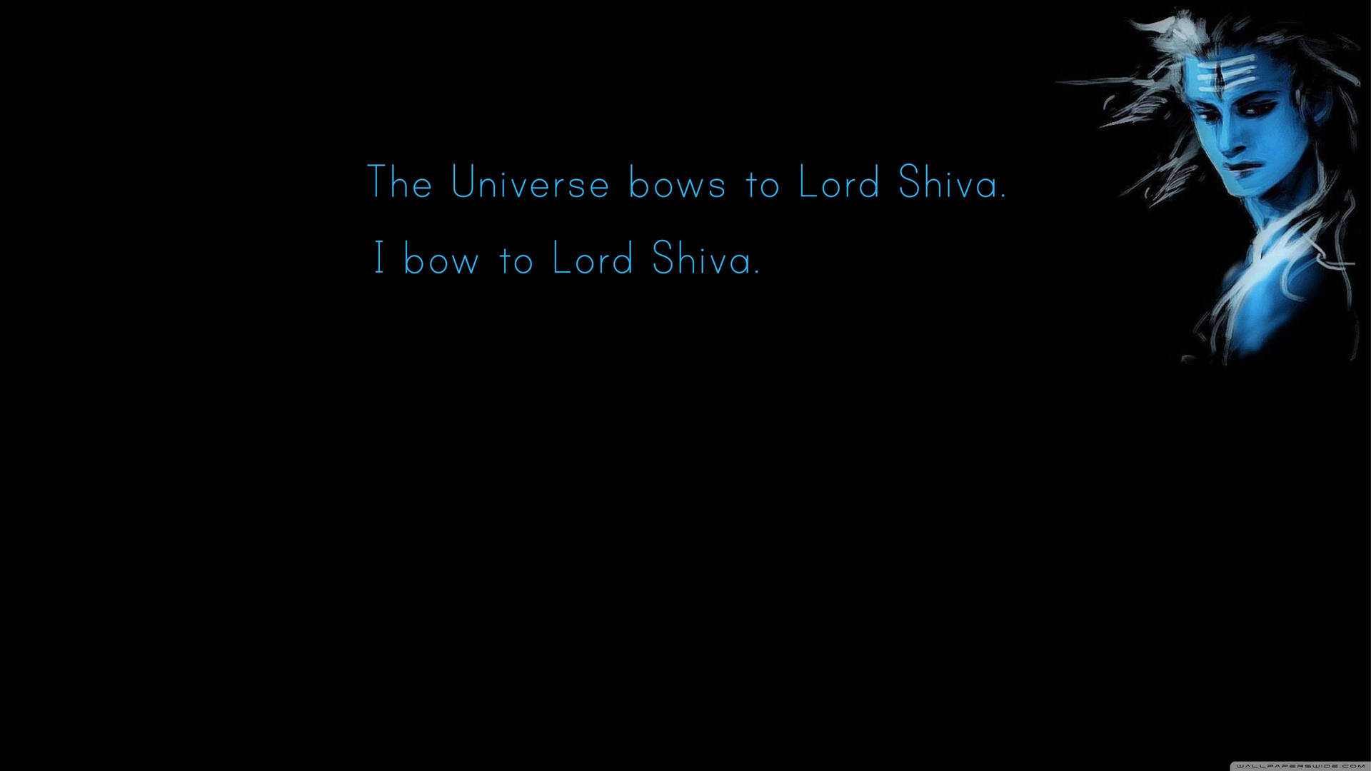 Minimalist Bow Blue Lord Shiva 8k