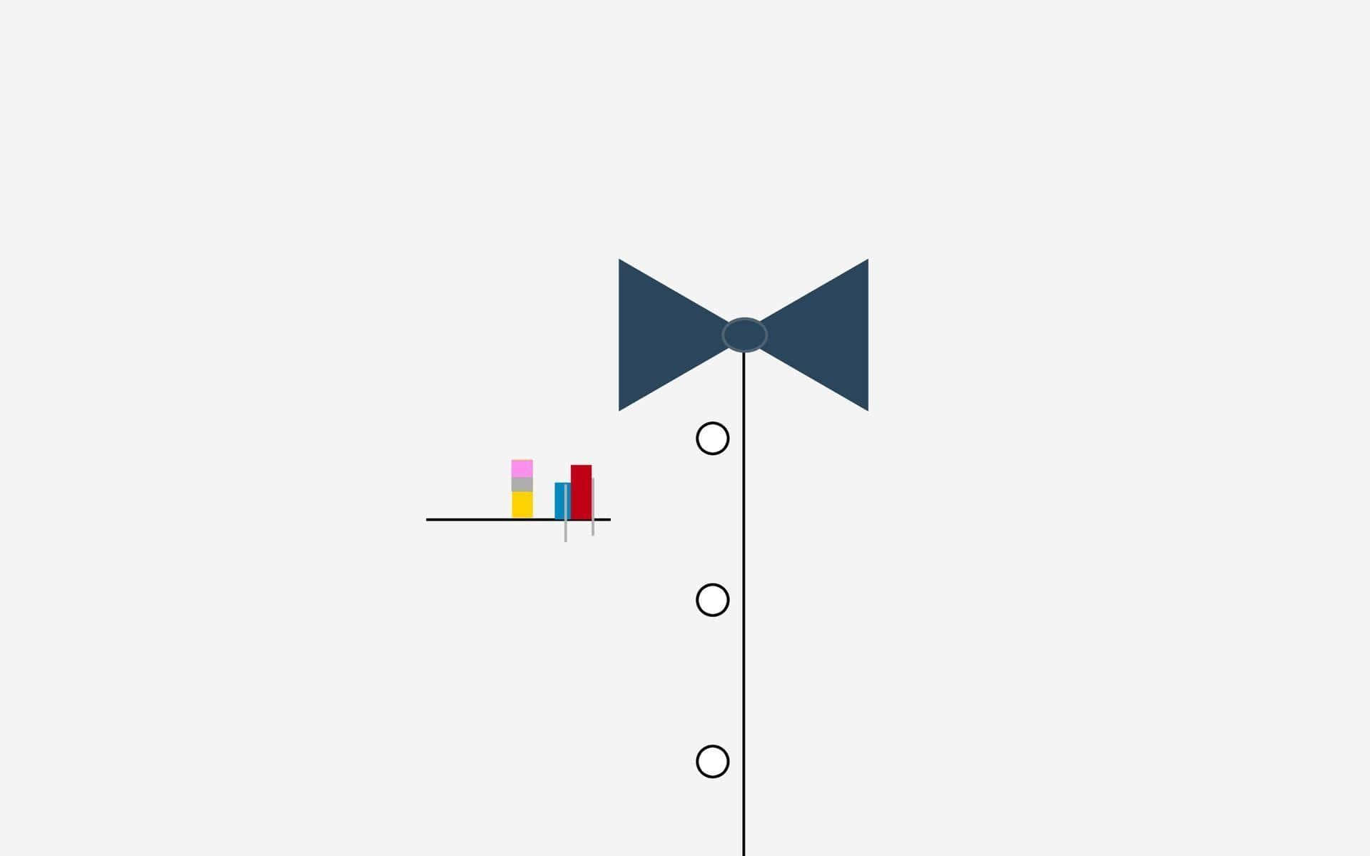 Minimalist Bowtie Design Wallpaper