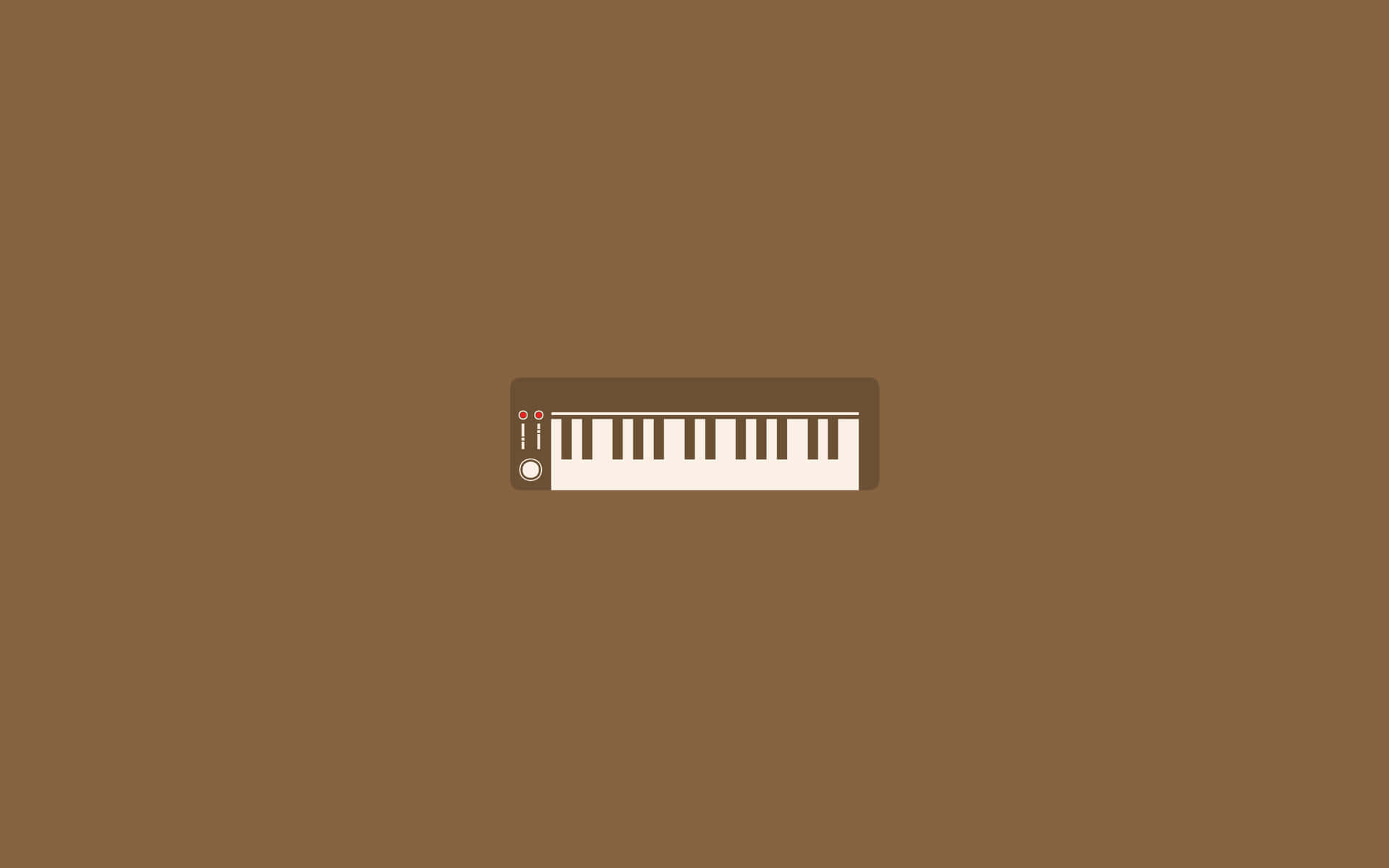 Minimalistiskbrun Estetisk Piano. Wallpaper