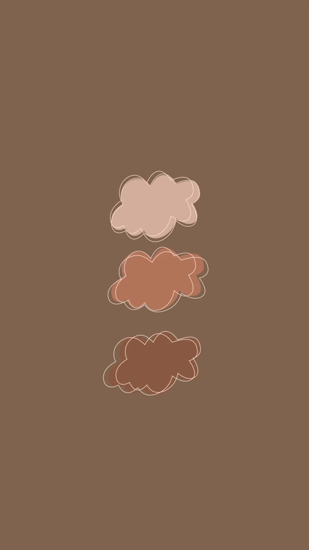 Minimalist Brown Aesthetic Shade Of Cloud Wallpaper