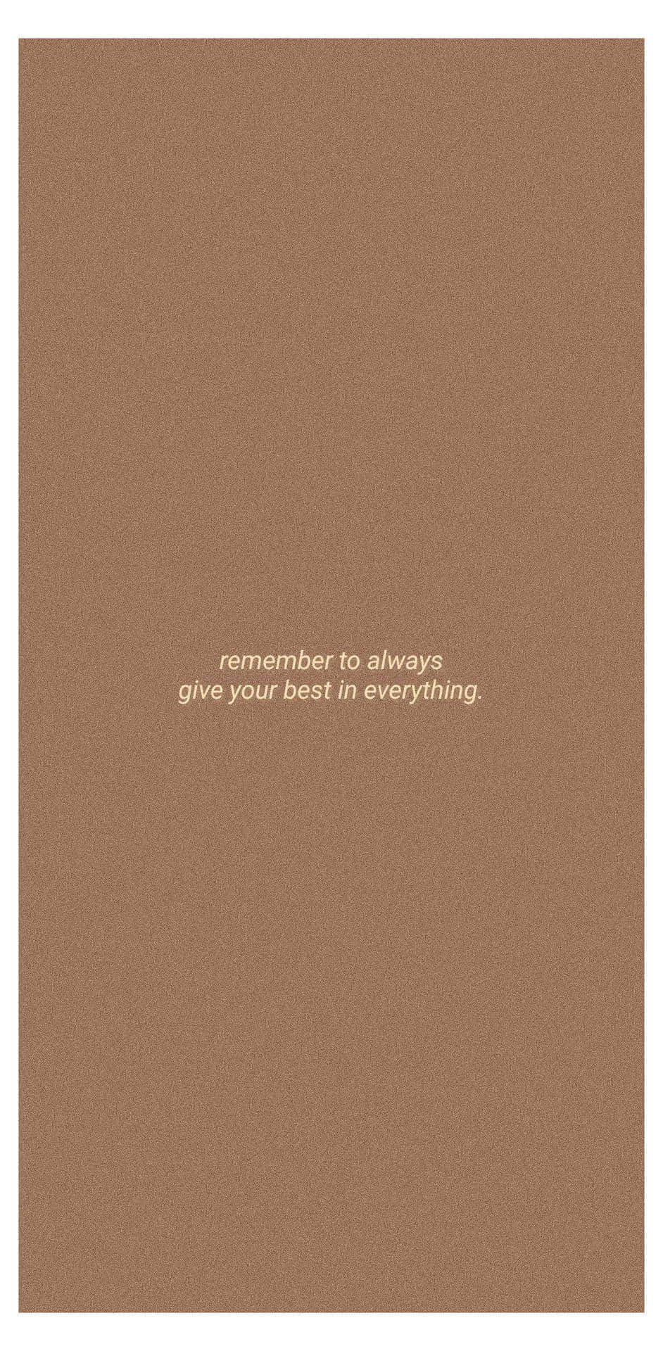 Minimalist Brown Aesthetic With Quote Wallpaper