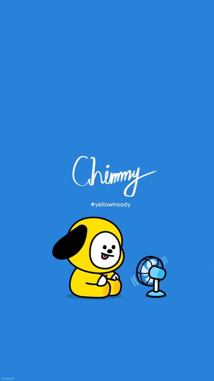 "Make music with Chimmy and his world of BT21 friends!" Wallpaper