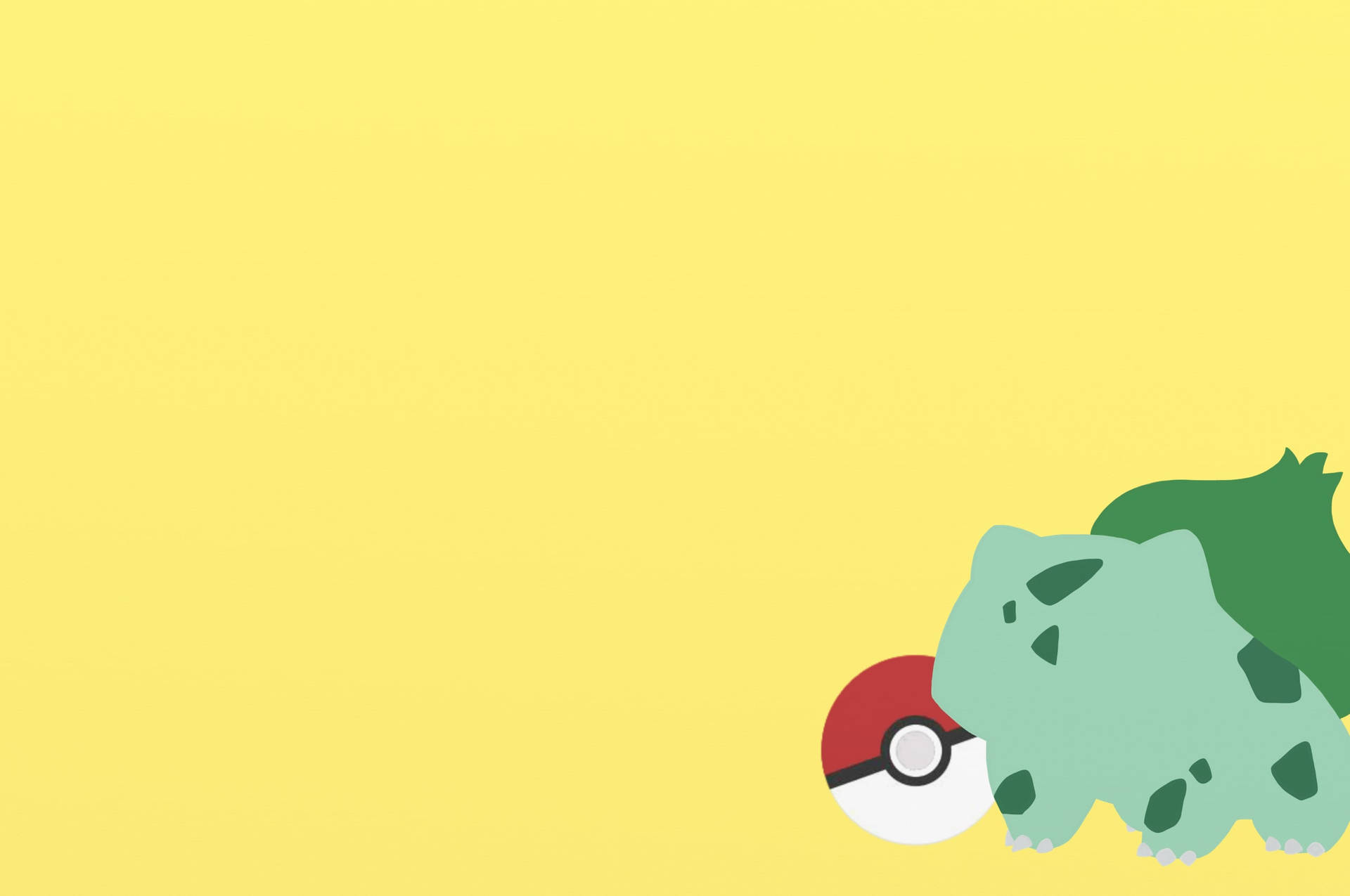 Minimalist Bulbasaur In Yellow Picture