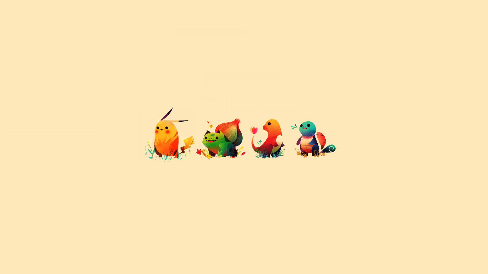 Minimalist Bulbasaur With Friends Picture