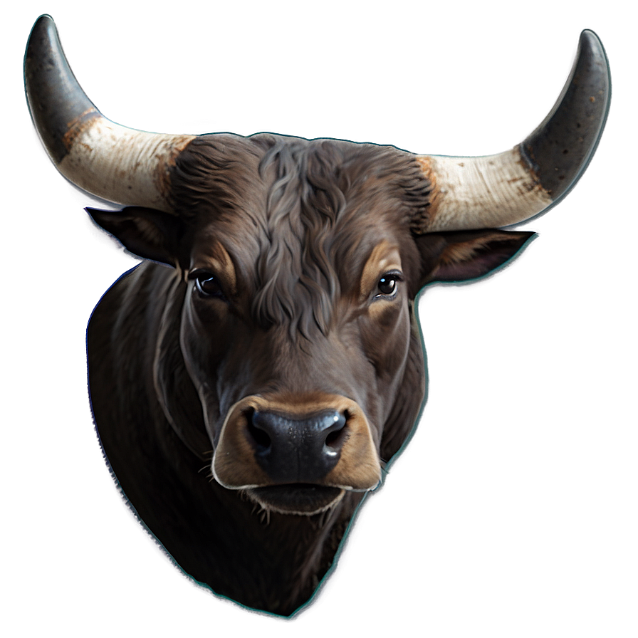 Minimalist Bull Head Png 06132024 PNG