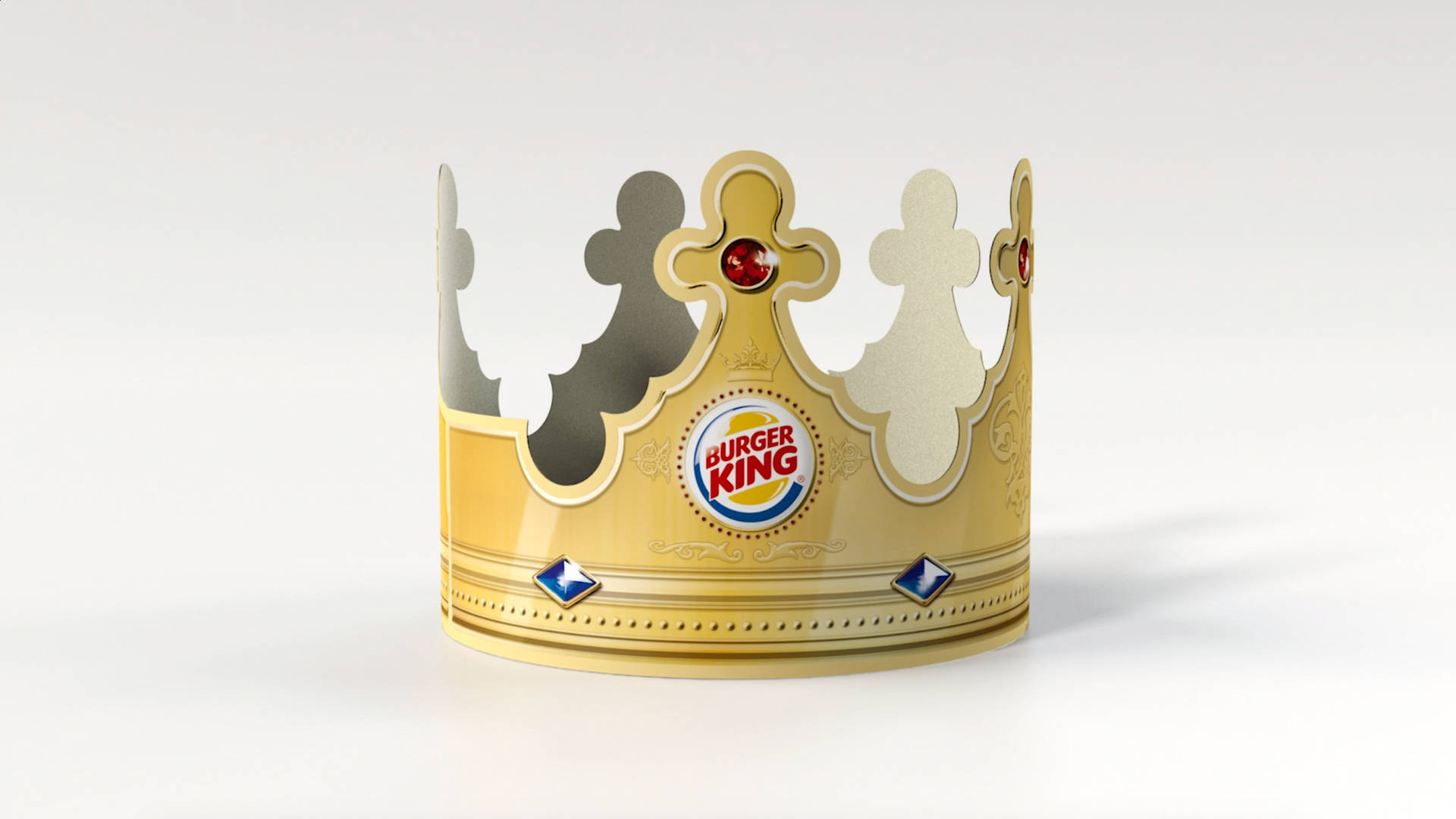 Minimalist Burger King guldkroner tapet Wallpaper