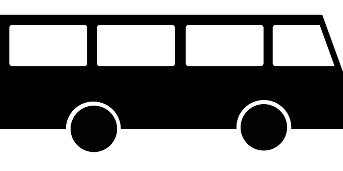 Minimalist Bus Graphic PNG