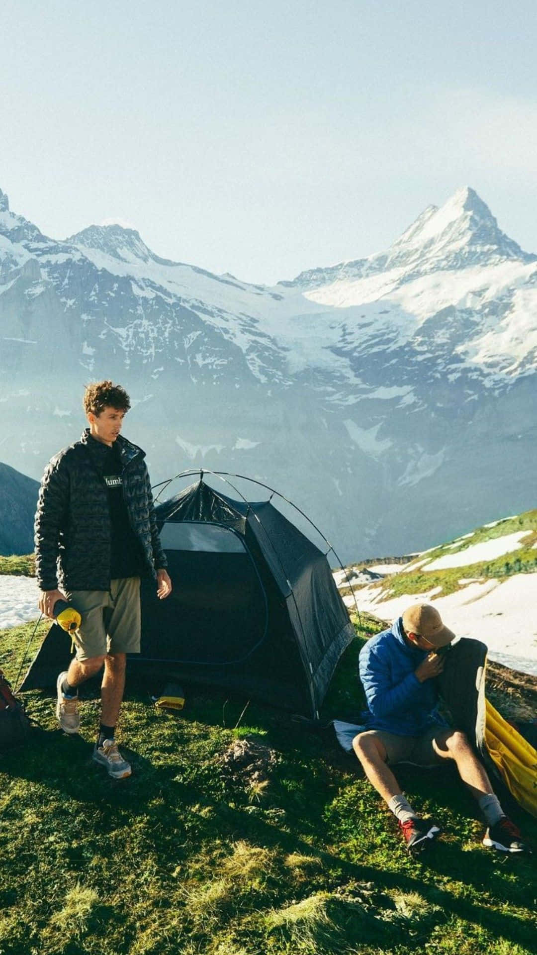 Minimalist Camping in Nature Wallpaper