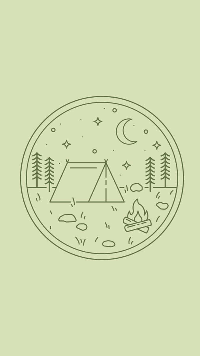 Cozy Camping Under the Stars Wallpaper