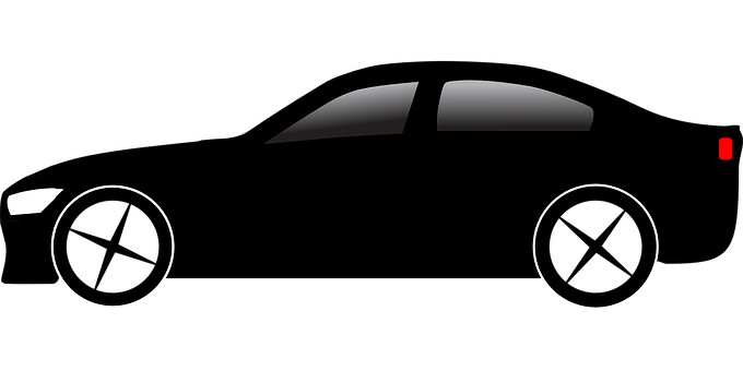 Minimalist Car Silhouette PNG