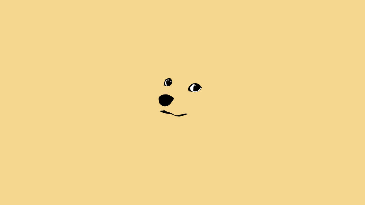 Minimalist Cartoon Doge Dog Background