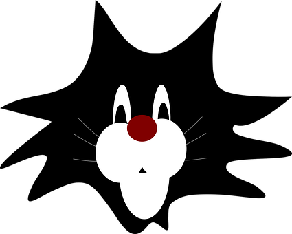 Minimalist Cat Face Illustration PNG