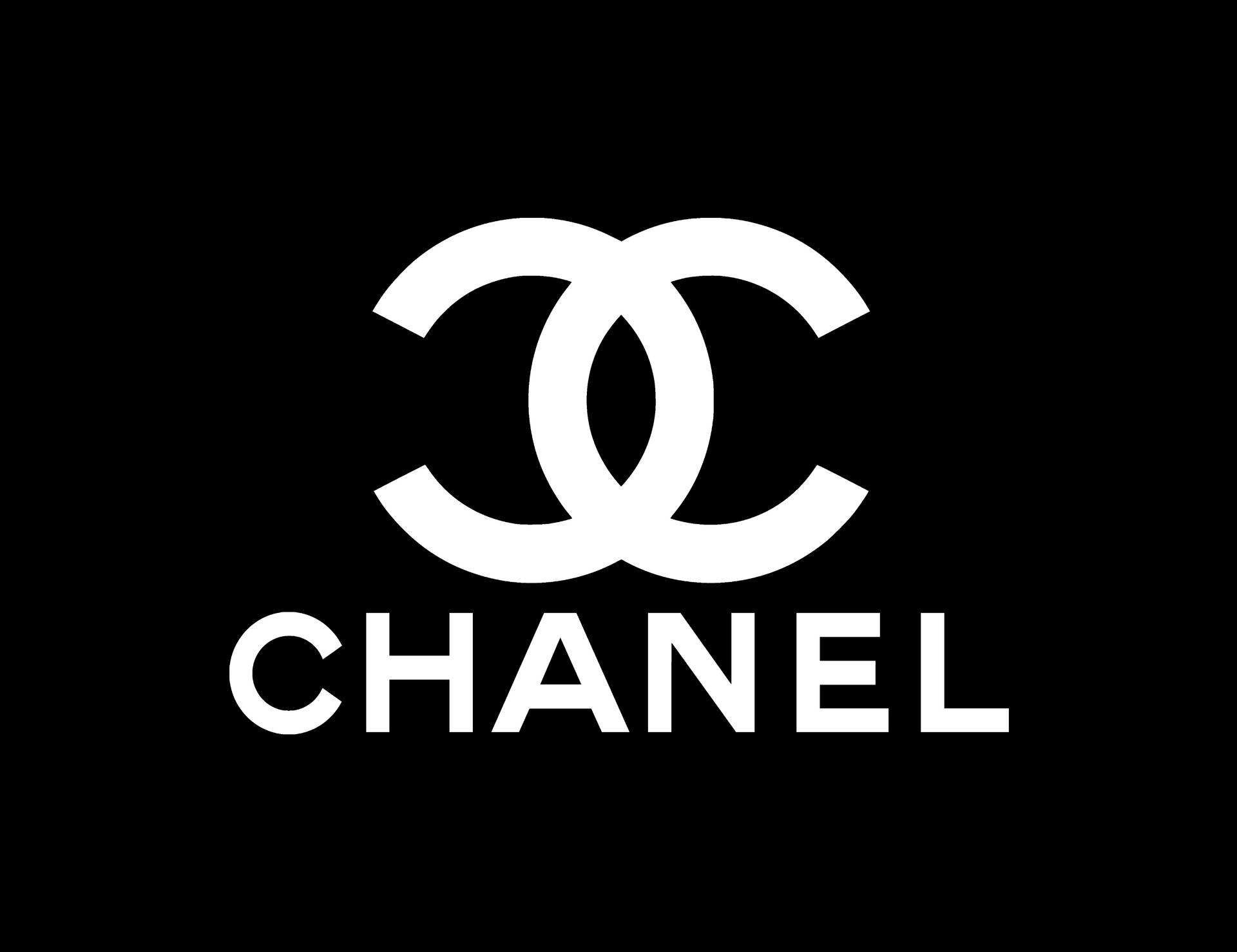 Minimalist Chanel fashion logo wallpaper.