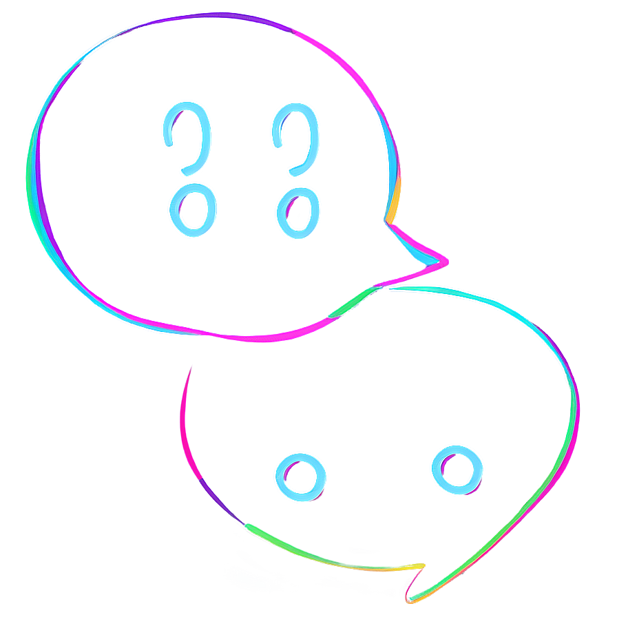 Minimalist Chat Bubble Artwork Png 06262024 PNG
