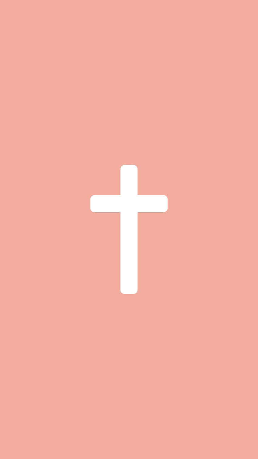 Minimalist Christian Cross Pastel Background Wallpaper