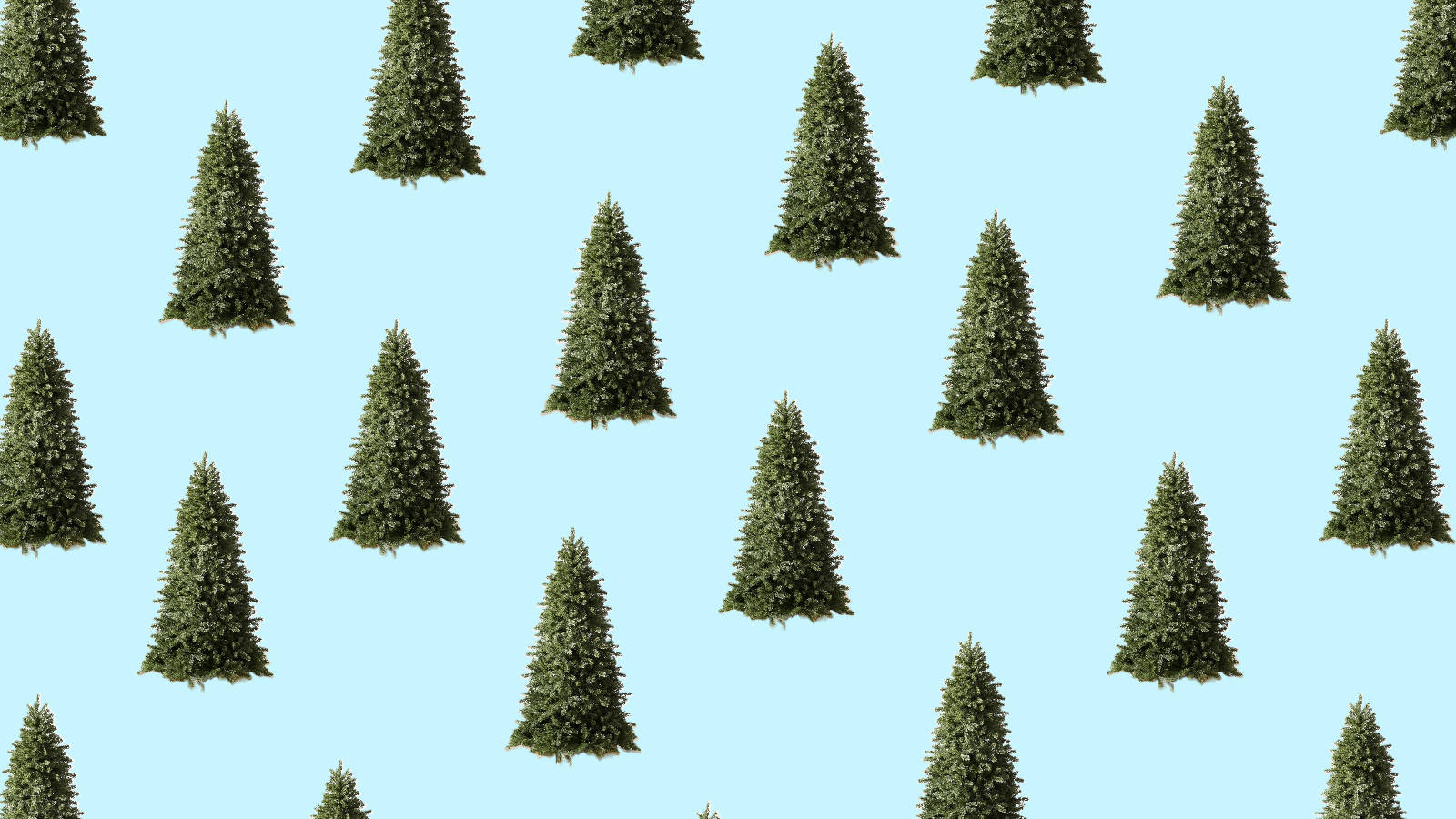 Minimalist Christmas Tree Collage Wallpaper