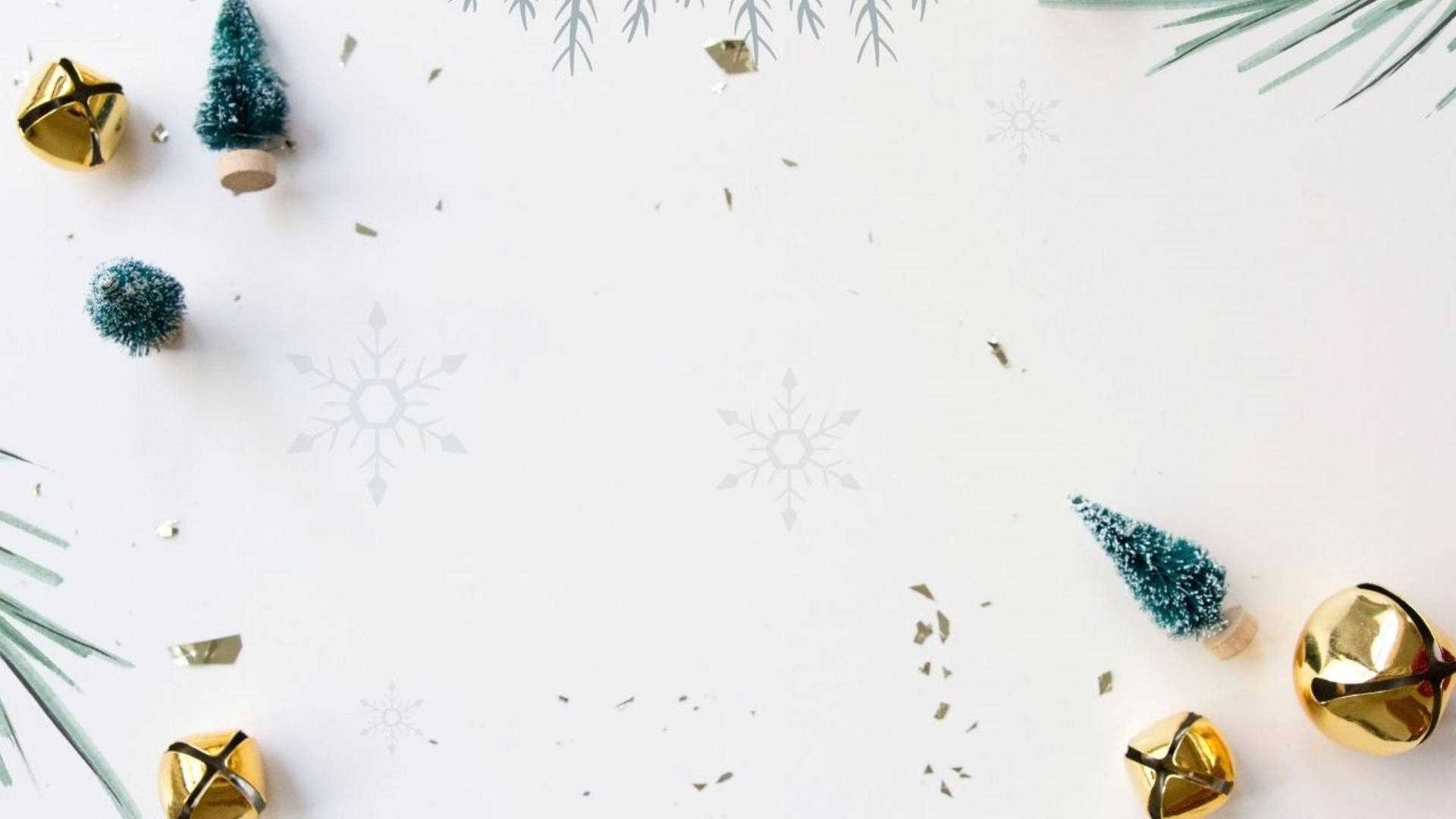 Minimalist Christmas Aesthetic Ornaments Wallpaper